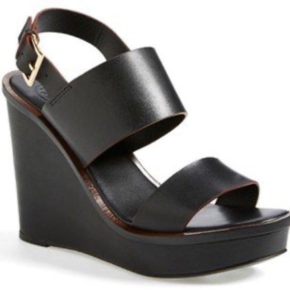Tory Burch black wedges - Picture 1 of 7